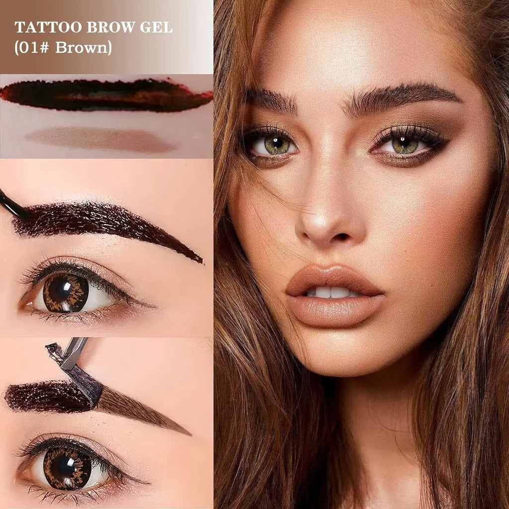 Dyeing Eye Brow Tattoo Tint Peel Off Eyebrow Eyeliner Freckles Dye Cream Waterproof Eyebrow Enhancer Gel Make Up Cosmetic Tool