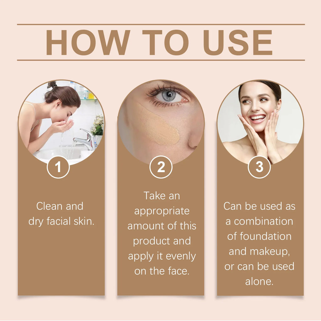 Tinted BB Cream with SPF 30 Full Coverage Invisible Pores Acne Brightening Niacinamide Nude Makeup Facial Foundation Waterproof