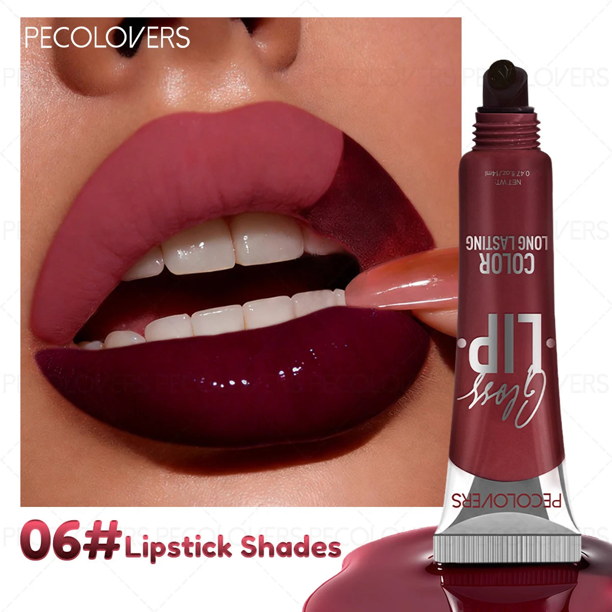 1PC Matte Lip Gloss - Long-Lasting, Waterproof Tear-Off Lip Tint in 6 Vibrant Colors for All Skin Types