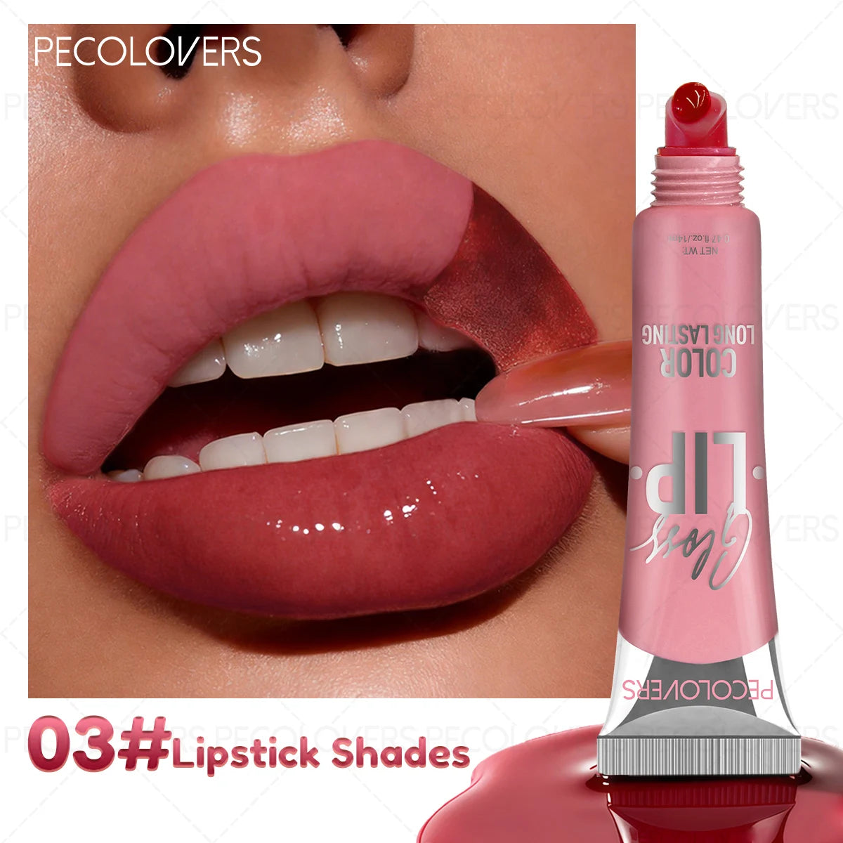 1PC Matte Lip Gloss - Long-Lasting, Waterproof Tear-Off Lip Tint in 6 Vibrant Colors for All Skin Types