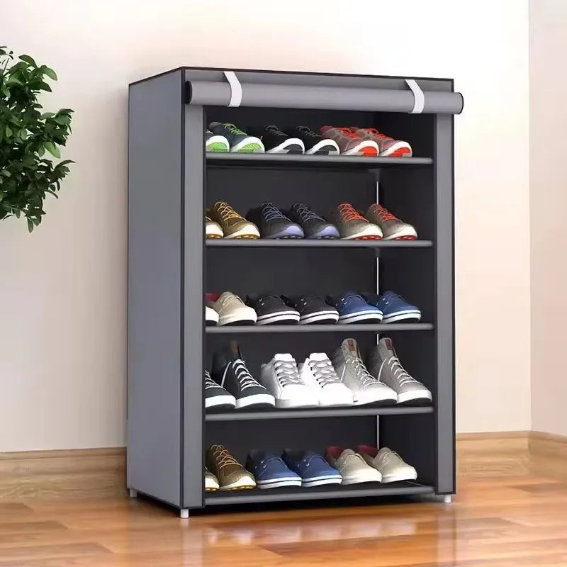 6/8/10 Layers Shoe Rack Organizer Dustproof Shoe Cabinet Multilayer Nonwoven Home Furniture Space-saving Cabinets Shoes Shelf