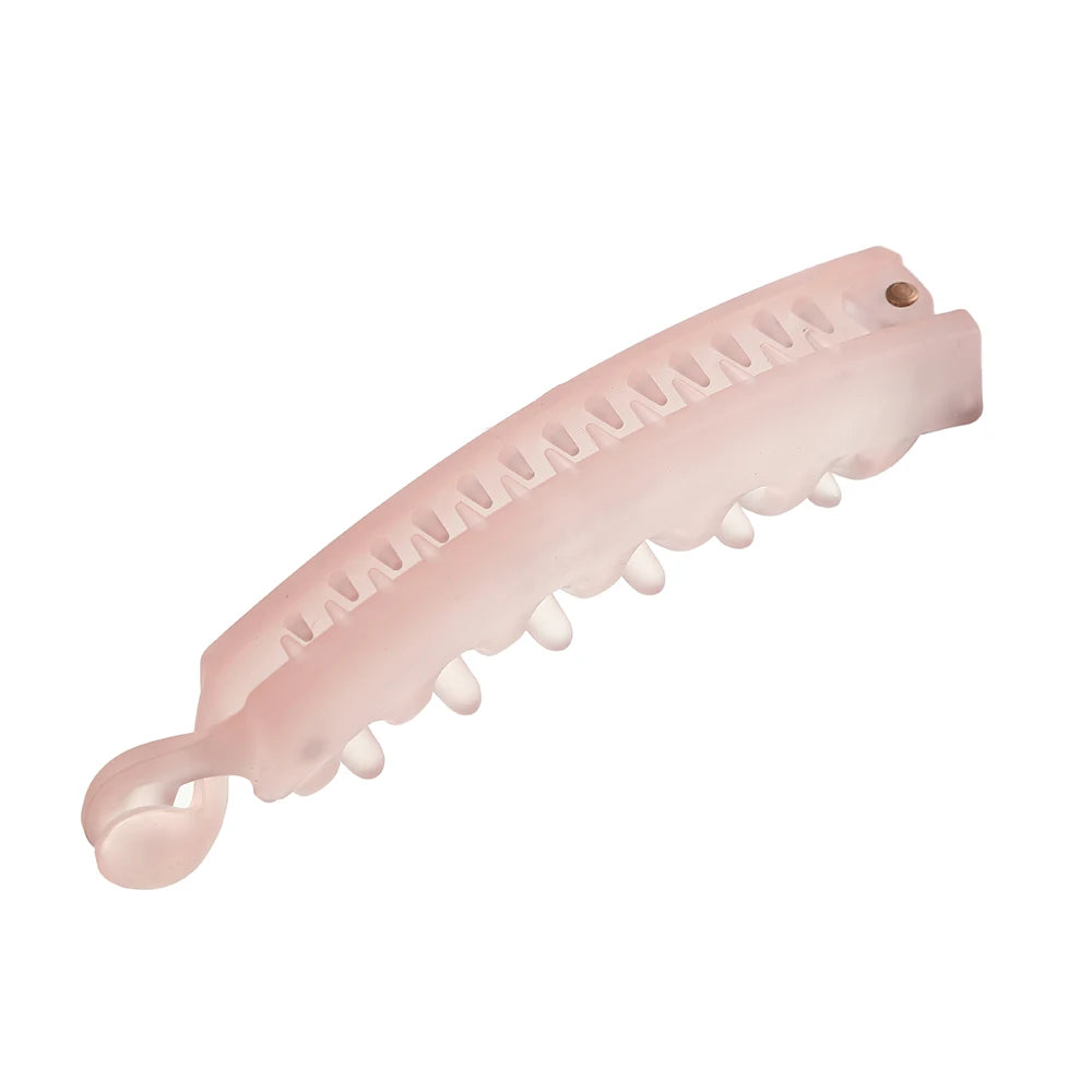 AWAYTR Hair Clips Solid Color Banana Clip Women's Hair Accessories Fashion Ponytail Barrettes Hair Claws Hairpins