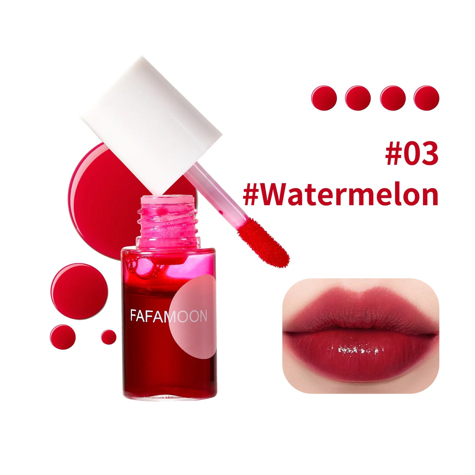 Fruity Lip Tint Water Gloss Tint, Moisturizing Waterproof Liquid Lipstick, Non-Stick, High Pigment, Long-Lasting Vibrant Colors