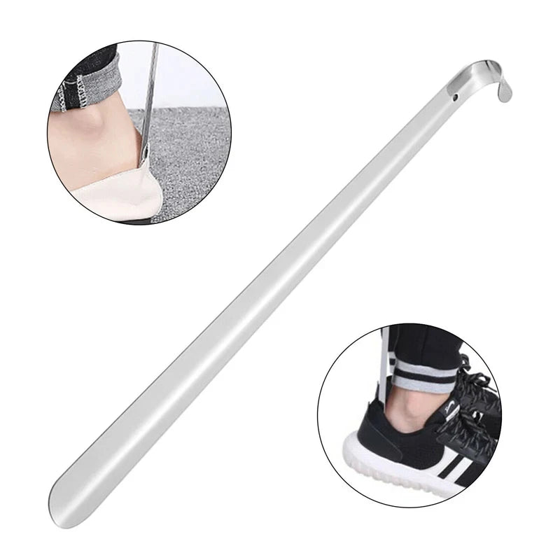 52cm Extra Long Shoe Horn Stainless Steel Silver Metal Shoes Remover Shoehorn Lifter Aid Slip Shoe Pull Tool Shoespooner
