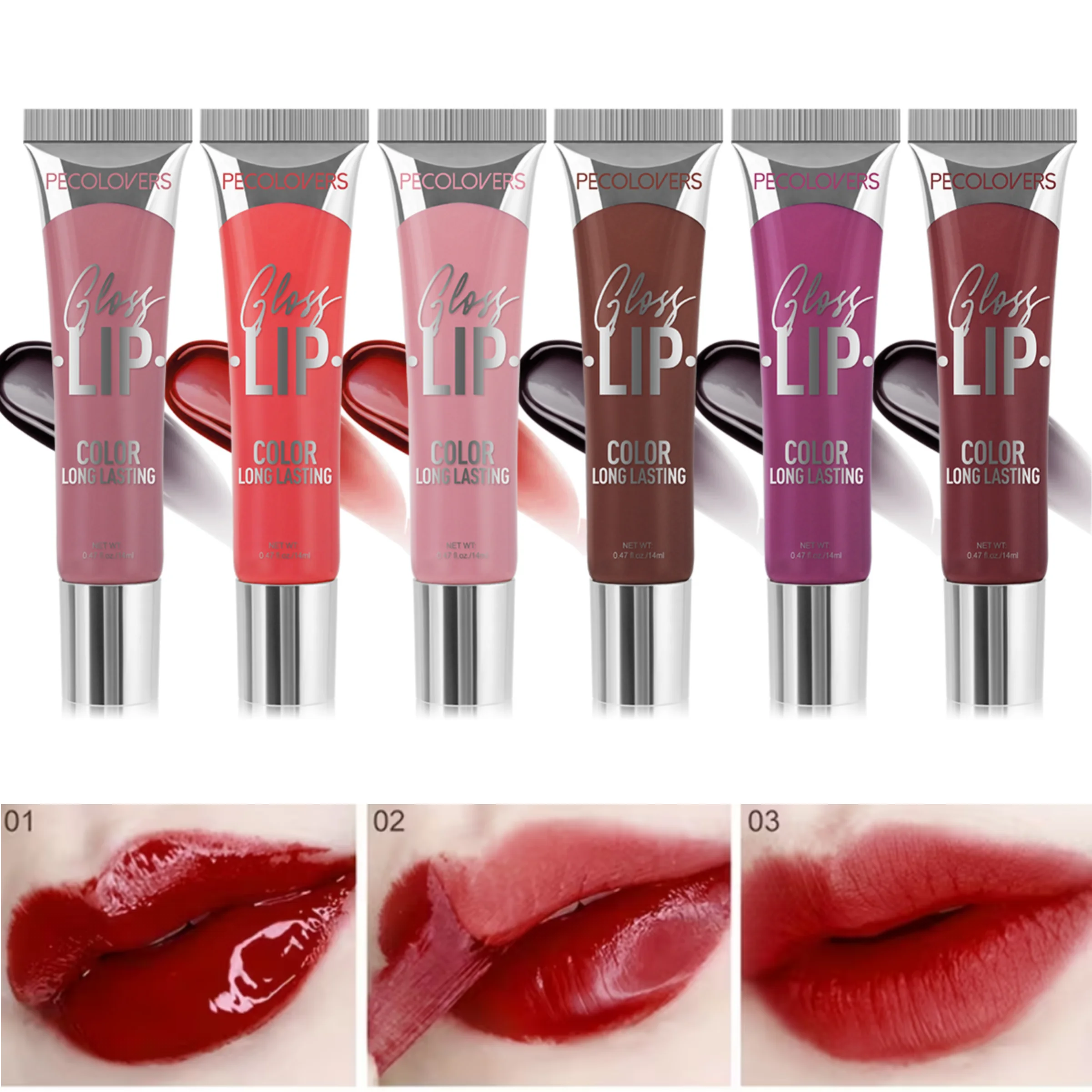 1PC Matte Lip Gloss - Long-Lasting, Waterproof Tear-Off Lip Tint in 6 Vibrant Colors for All Skin Types