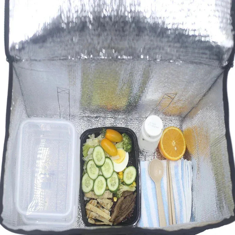 Leakproof Insulated Lunch Cooler Bag - Collapsible, Waterproof Thermal Tote with Ice Pack for Delivery & Outdoors