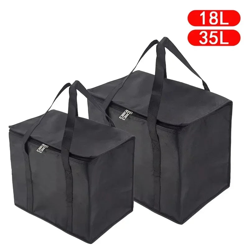 Leakproof Insulated Lunch Cooler Bag - Collapsible, Waterproof Thermal Tote with Ice Pack for Delivery & Outdoors