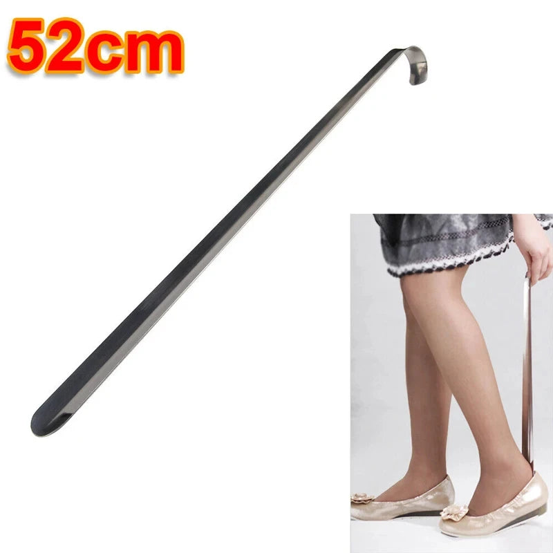 52cm Extra Long Shoe Horn Stainless Steel Silver Metal Shoes Remover Shoehorn Lifter Aid Slip Shoe Pull Tool Shoespooner