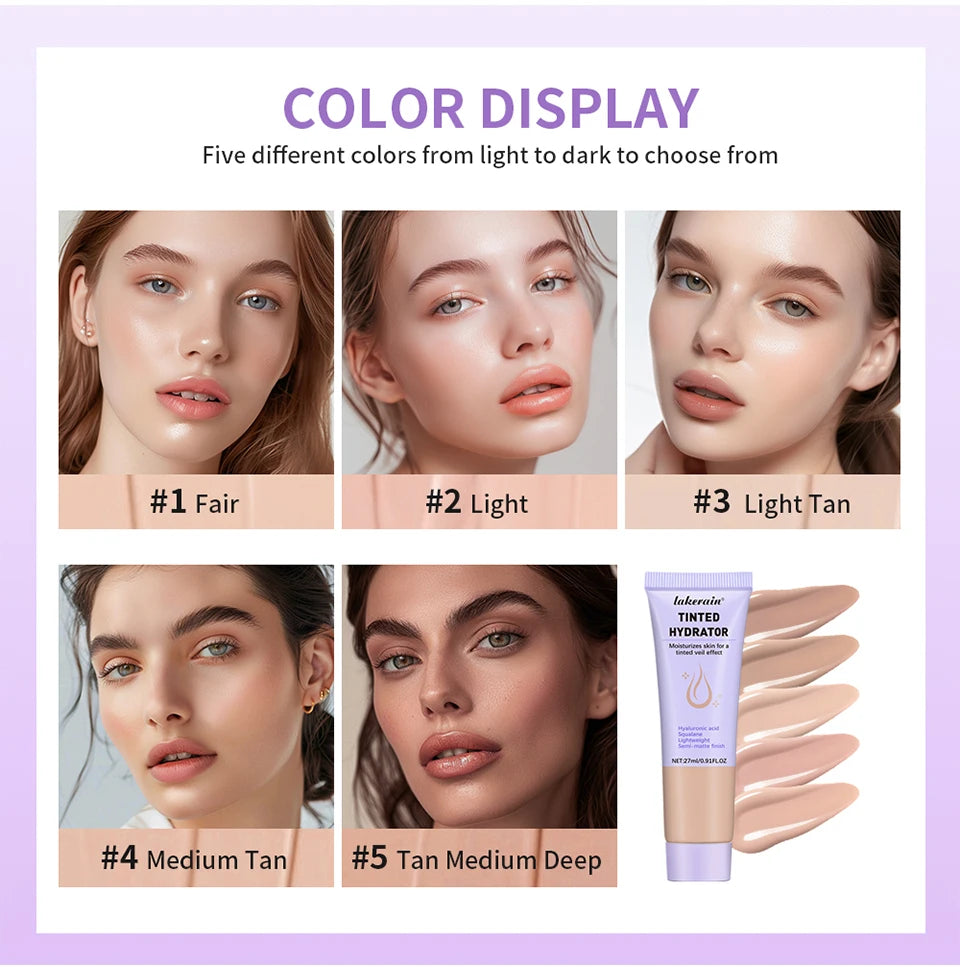 Lakerain Tinted Hydrator Buildable Coverage Intense Moisturizing  Even Skin Tone Semi-matte Finish Makeup Moisturizing Cream