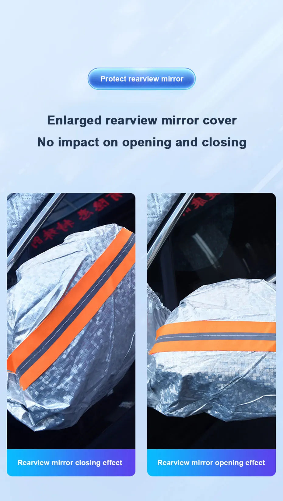 SEAMETAL Summer Windshield Cover UV Reflective Sun Shade Waterproof 4-Season Universal Sun Protection Cover Winter Snow Shield