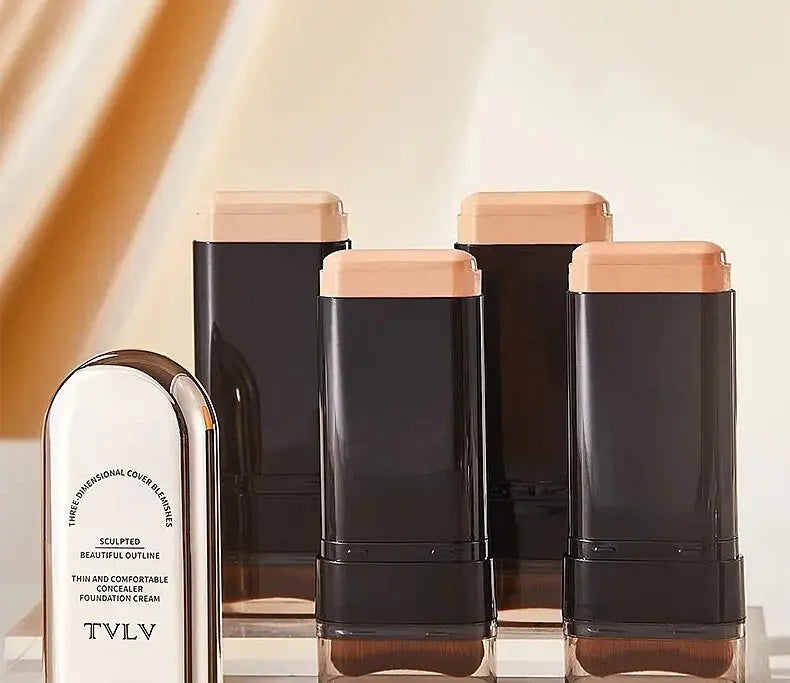 TVLV Skin Tint Stick Long Lasting Lightweight Waterproof Concealer Foundation Cream Flawless Tinted Face Contour Stick Makeup