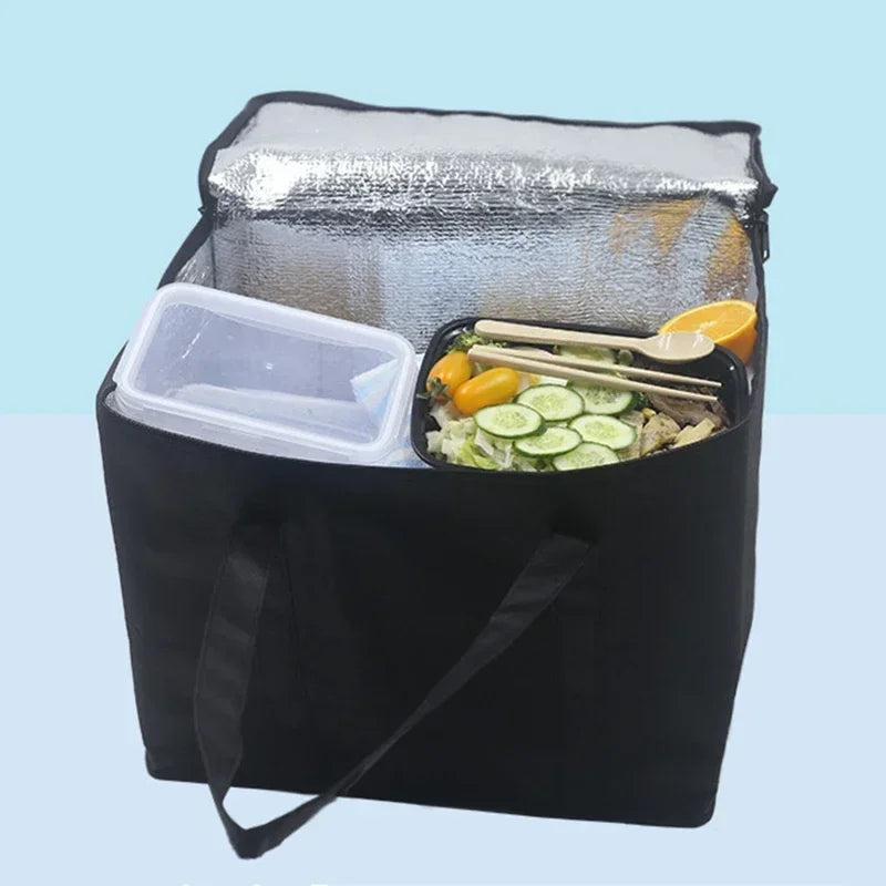 Leakproof Insulated Lunch Cooler Bag - Collapsible, Waterproof Thermal Tote with Ice Pack for Delivery & Outdoors