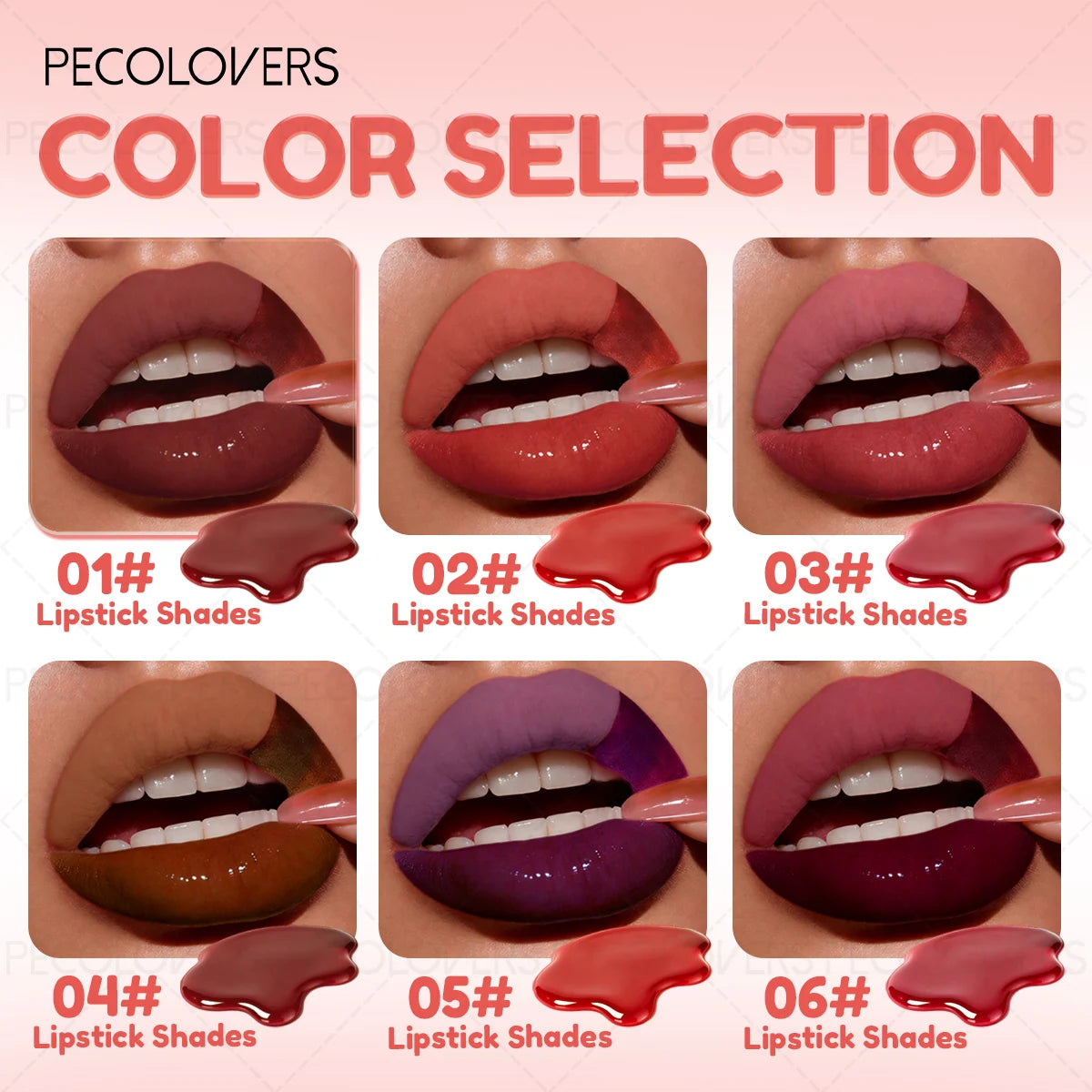 1PC Matte Lip Gloss - Long-Lasting, Waterproof Tear-Off Lip Tint in 6 Vibrant Colors for All Skin Types