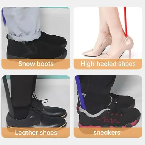 1PC Extra Long Flexible Plastic Shoe Horns Durable Shoe Spoons No Bending Required Assistive Device for Pregnant Women