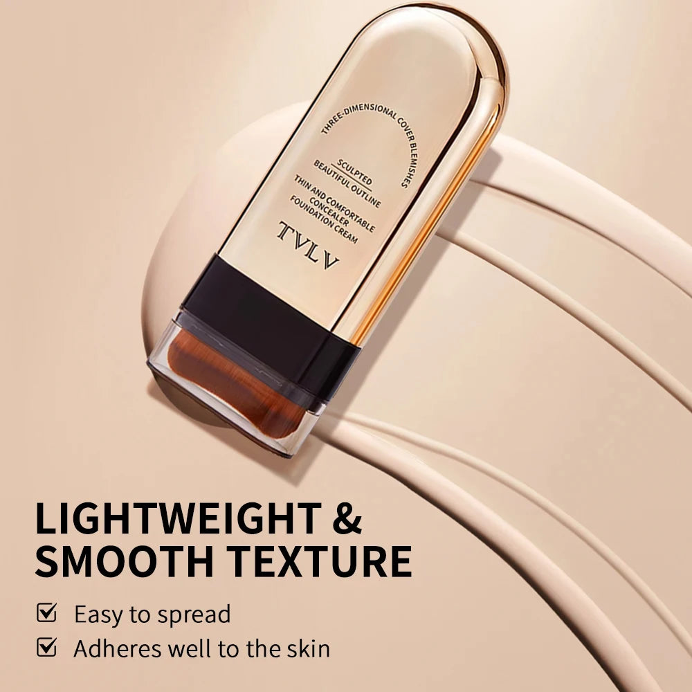 TVLV Skin Tint Stick Long Lasting Lightweight Waterproof Concealer Foundation Cream Flawless Tinted Face Contour Stick Makeup