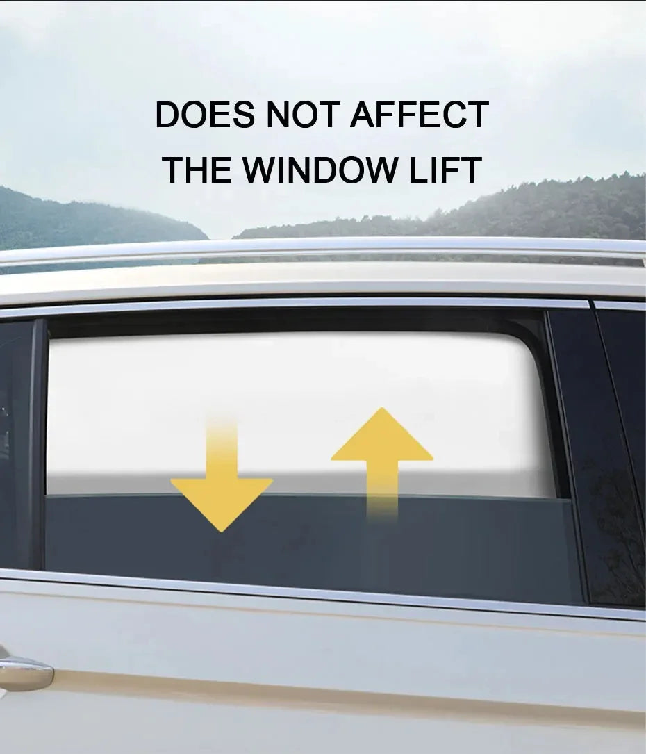 2Pcs Privacy Curtains UV Reflection Anti Glare UV Block Sunshade for Front/Back Window