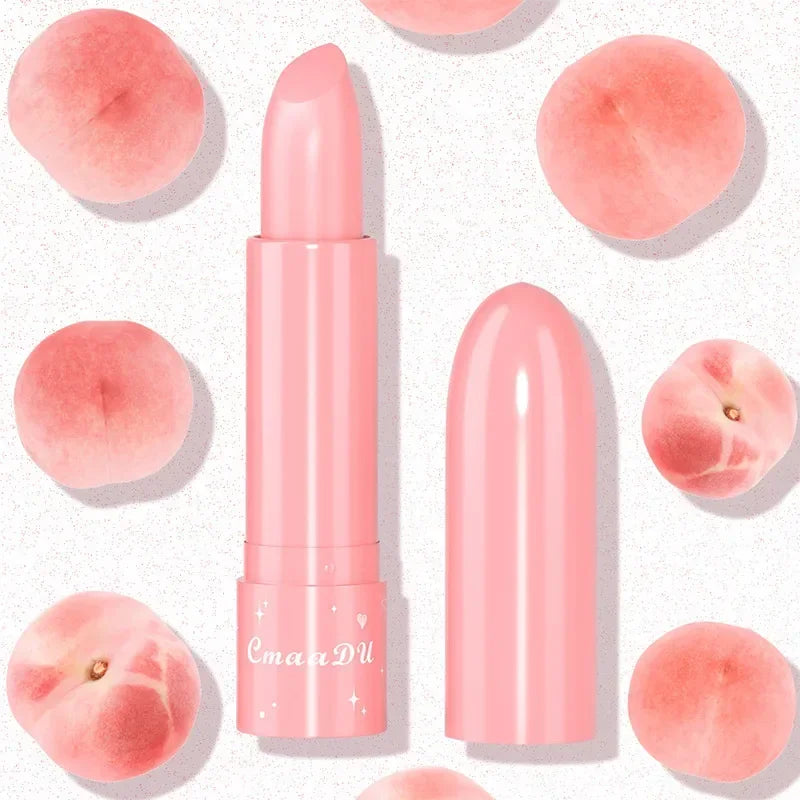 6Color Waterproof Fruit Color Tinted Shine Changing Moisturizing Nourishing Glow Play Lip Balm lipstick Colour Care