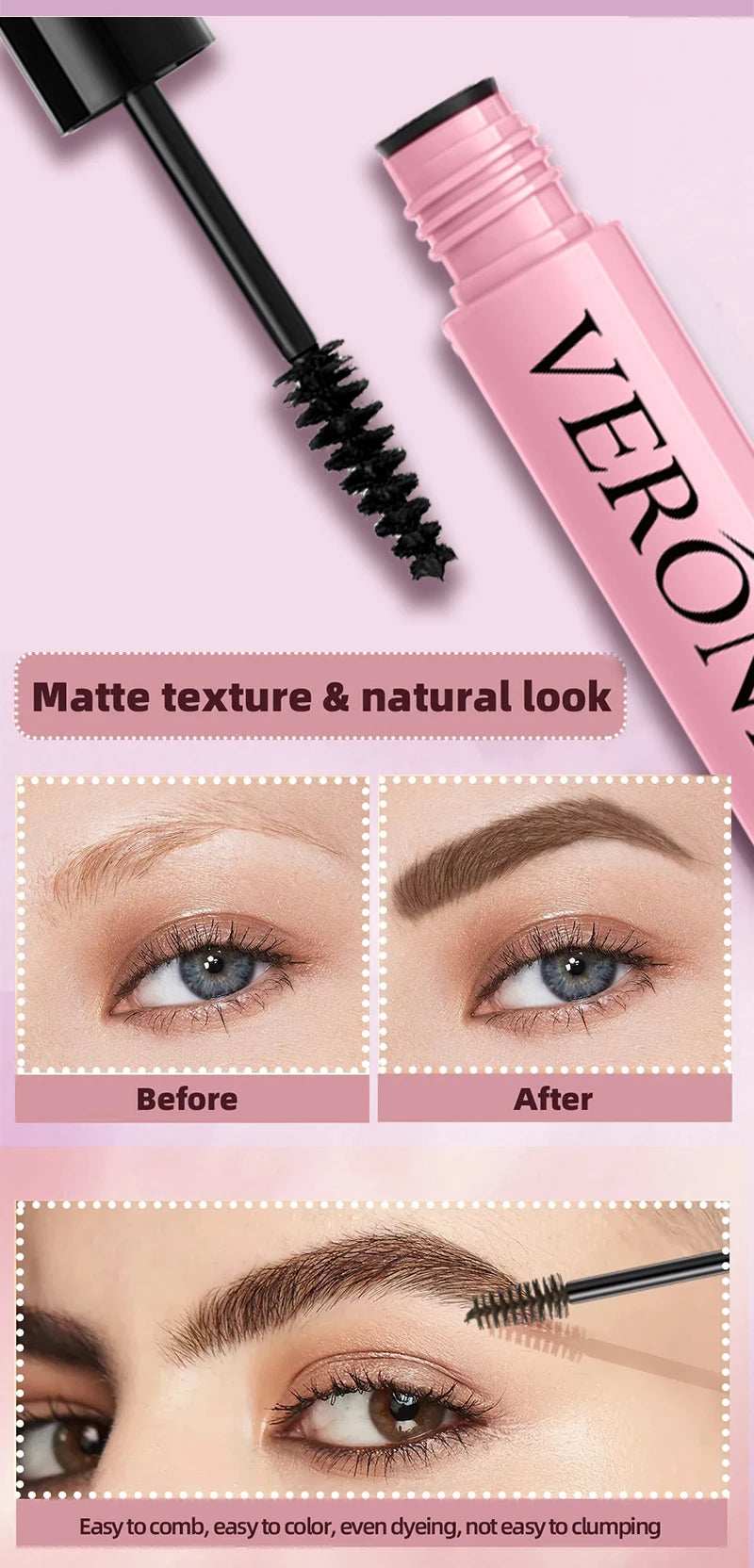 Tinted brow mascara natural 4 color eyebrow tint makeup Long Lasting Waterproof eyelash eyebrow tint dye Enhancers gel cosmetics