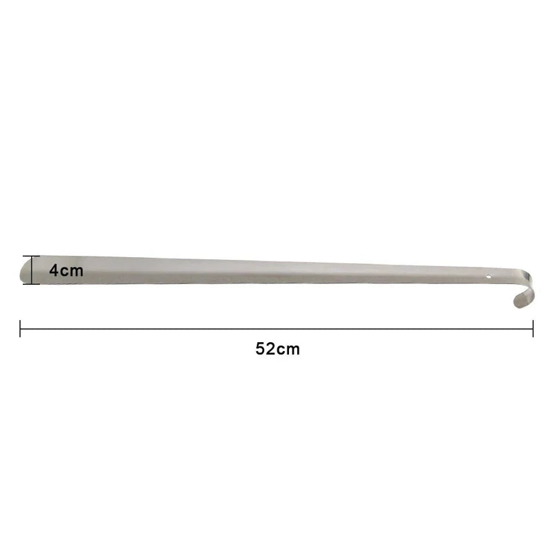 52cm Extra Long Shoe Horn Stainless Steel Silver Metal Shoes Remover Shoehorn Lifter Aid Slip Shoe Pull Tool Shoespooner