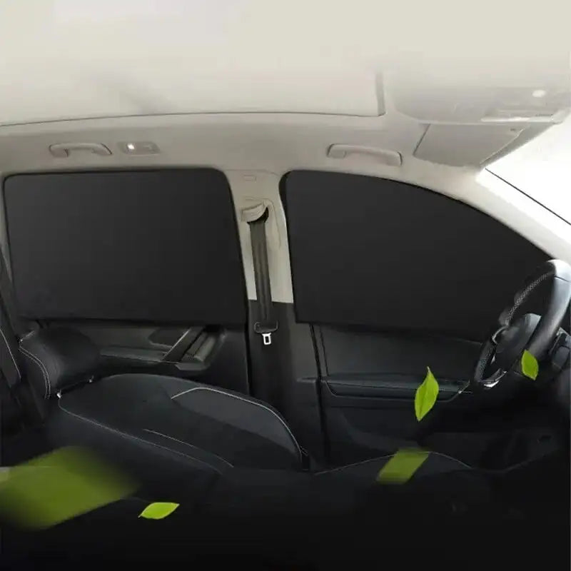 2Pcs Privacy Curtains UV Reflection Anti Glare UV Block Sunshade for Front/Back Window