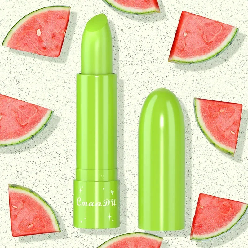 6Color Waterproof Fruit Color Tinted Shine Changing Moisturizing Nourishing Glow Play Lip Balm lipstick Colour Care