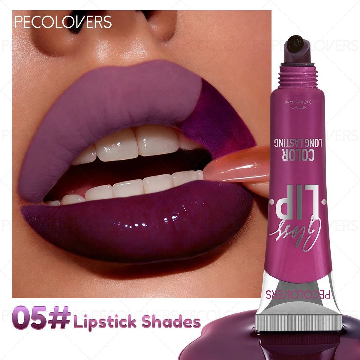 1PC Matte Lip Gloss - Long-Lasting, Waterproof Tear-Off Lip Tint in 6 Vibrant Colors for All Skin Types