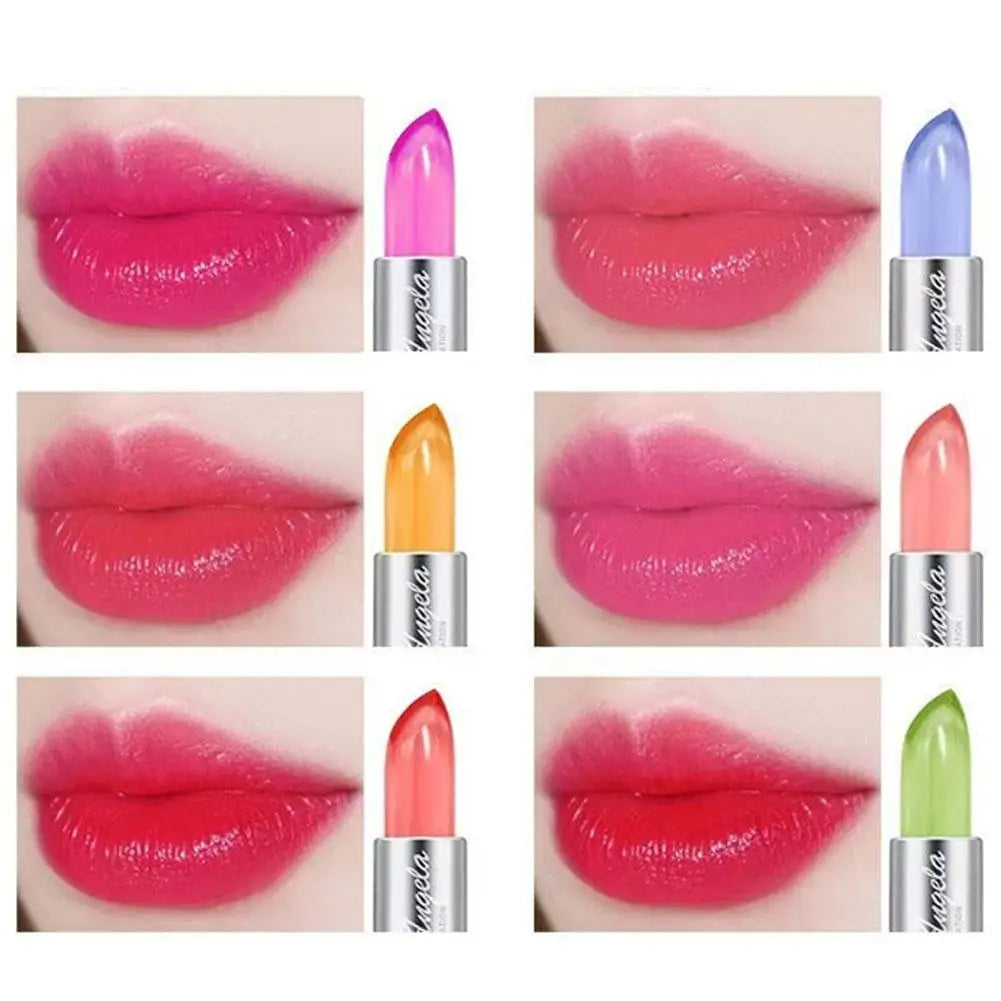 Moisturizing Color-Changing Lipstick - 6 Shades, Temperature-Controlled Natural Tint, Non-Greasy & Hydrating for All Skin Types