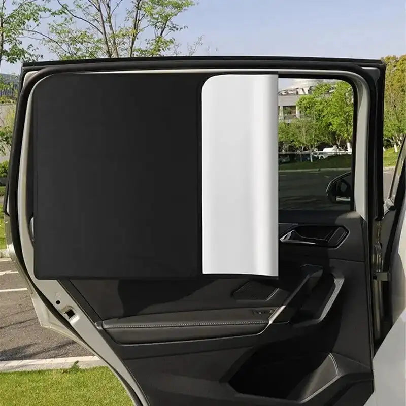 2Pcs Privacy Curtains UV Reflection Anti Glare UV Block Sunshade for Front/Back Window