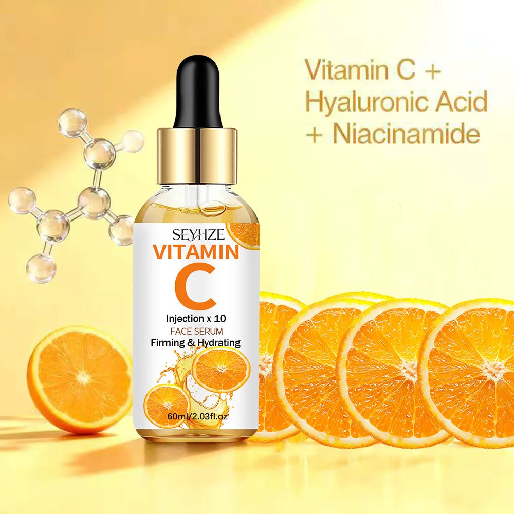 SEYHZE Collagen Vitamin C Essence Liquid 40ml/60ml Day And Night Skincare for Sensitive Dry Skin Oil-Control Moisturizing Anti-A