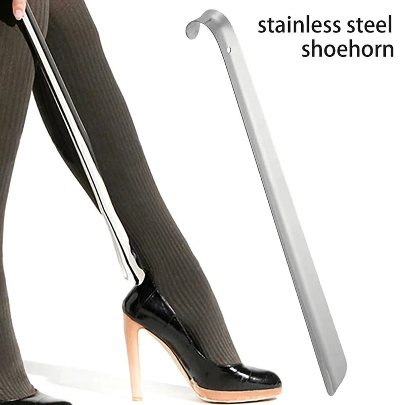 52cm Extra Long Shoe Horn Stainless Steel Silver Metal Shoes Remover Shoehorn Lifter Aid Slip Shoe Pull Tool Shoespooner