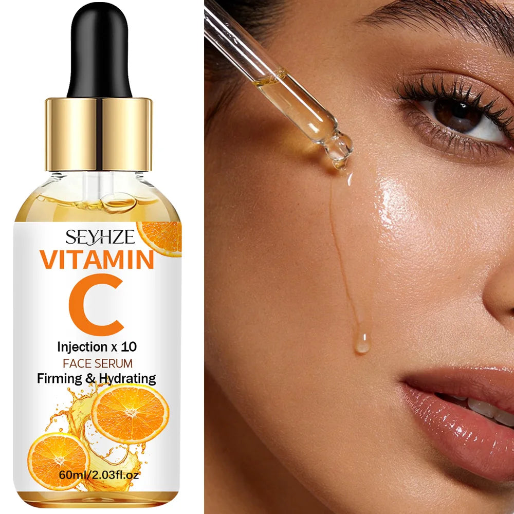 SEYHZE Collagen Vitamin C Essence Liquid 40ml/60ml Day And Night Skincare for Sensitive Dry Skin Oil-Control Moisturizing Anti-A
