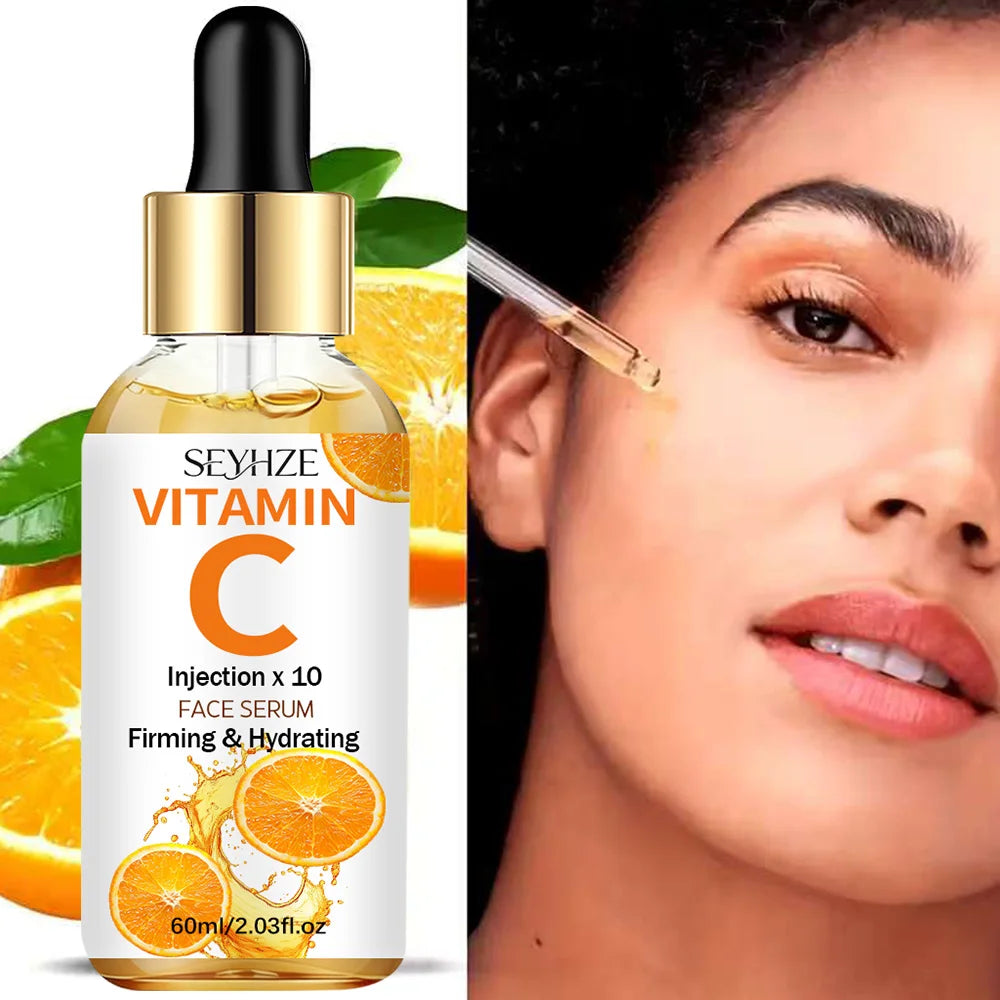 SEYHZE Collagen Vitamin C Essence Liquid 40ml/60ml Day And Night Skincare for Sensitive Dry Skin Oil-Control Moisturizing Anti-A