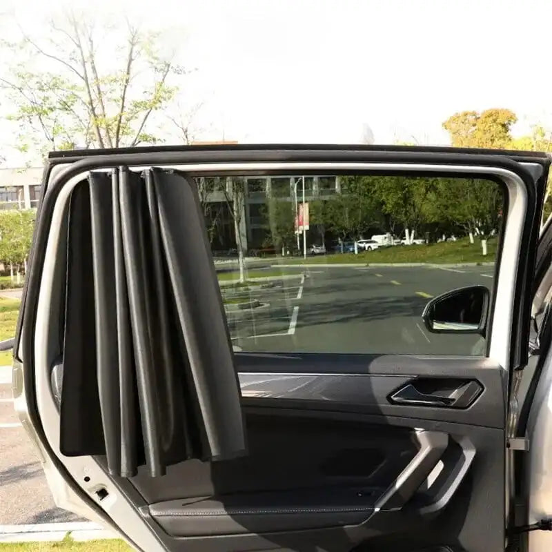 2Pcs Privacy Curtains UV Reflection Anti Glare UV Block Sunshade for Front/Back Window