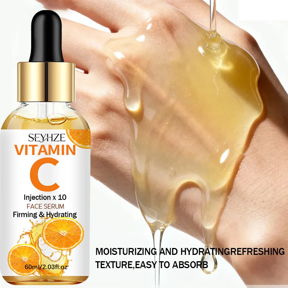 SEYHZE Collagen Vitamin C Essence Liquid 40ml/60ml Day And Night Skincare for Sensitive Dry Skin Oil-Control Moisturizing Anti-A