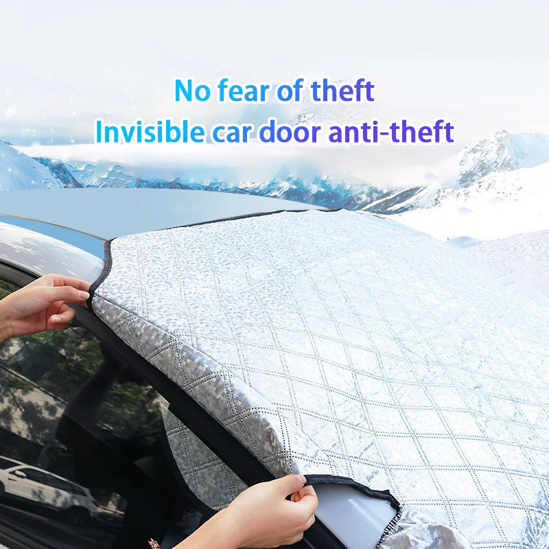 SEAMETAL Summer Windshield Cover UV Reflective Sun Shade Waterproof 4-Season Universal Sun Protection Cover Winter Snow Shield