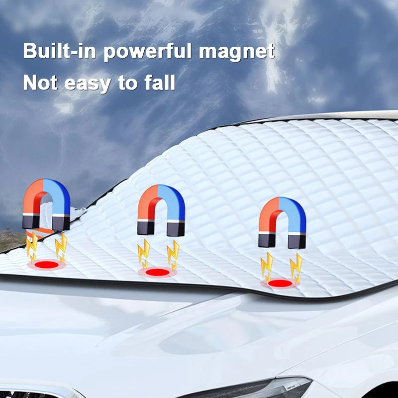 SEAMETAL Summer Windshield Cover UV Reflective Sun Shade Waterproof 4-Season Universal Sun Protection Cover Winter Snow Shield