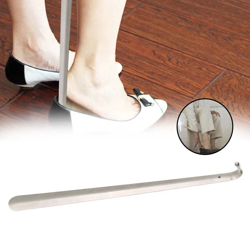 52cm Extra Long Shoe Horn Stainless Steel Silver Metal Shoes Remover Shoehorn Lifter Aid Slip Shoe Pull Tool Shoespooner