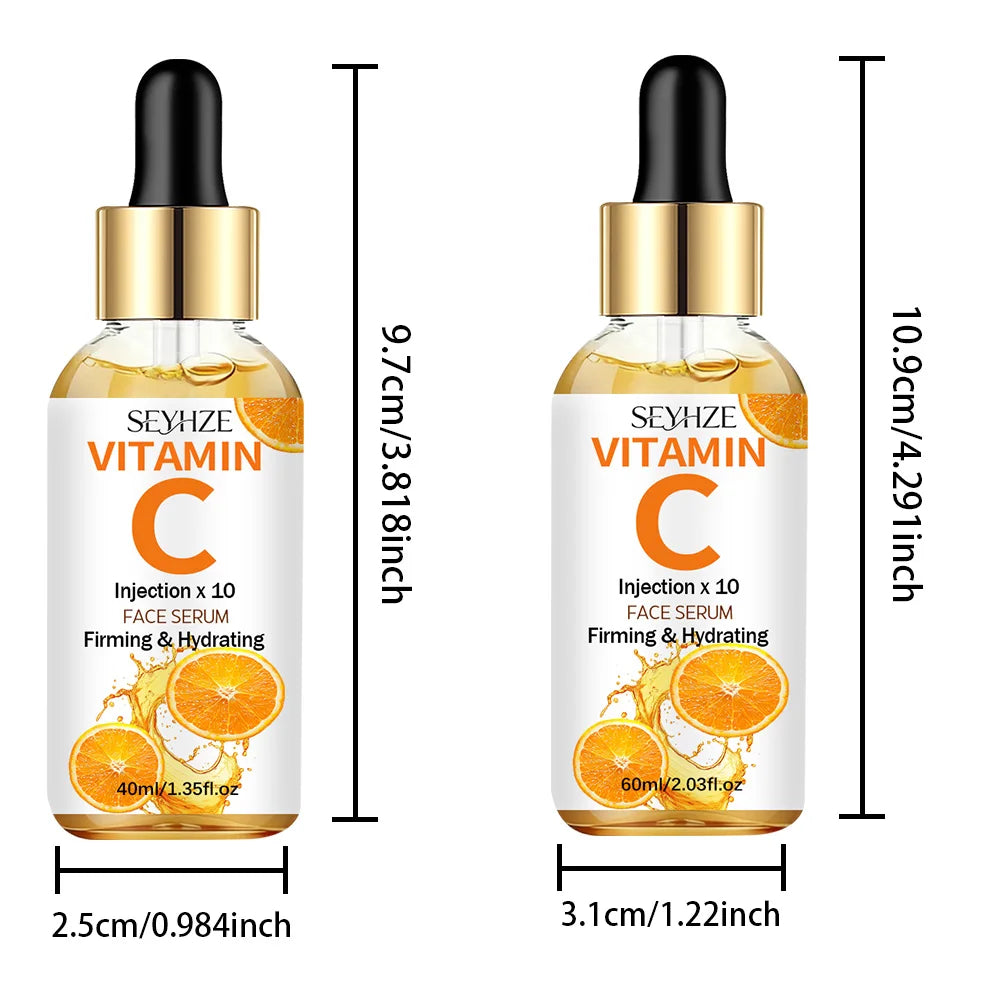SEYHZE Collagen Vitamin C Essence Liquid 40ml/60ml Day And Night Skincare for Sensitive Dry Skin Oil-Control Moisturizing Anti-A
